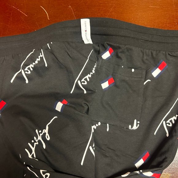 Tommy Hilfiger Mens Black Elastic Waist Tapered Leg Jogger Pants Size S M XL - Picture 3 of 6